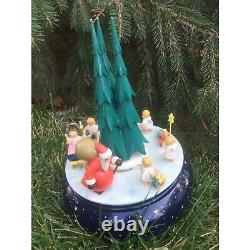 1946 Christmas Music Box Original ERZGEBIRGE EXPERTIC Handmade German Vintage