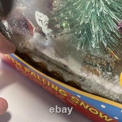 1960's Vintage Animated Turning Musical Tree With Falling Snow In Orig. Box