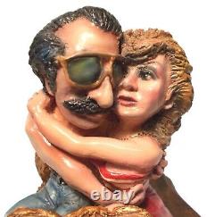 1989 VINTAGE LOVE ART Music Box Original Hand-made LOVERS Sculpture-America-Dee