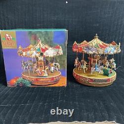 1997 Village Square Carousel Working Perfectly in the Box 30 Songs Musical