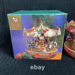 1997 Village Square Carousel Working Perfectly in the Box 30 Songs Musical