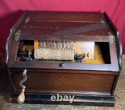 Antique 1880/1890's Concert Roller Organ Music Box With Roller Cob WORKS