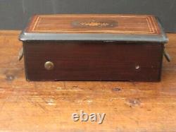 Antique 19th Century Cylinder Music Box with Walnut Case Swiss Made