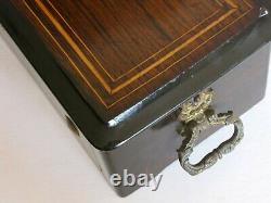 Antique 19th Century Cylinder Music Box with Walnut Case Swiss Made