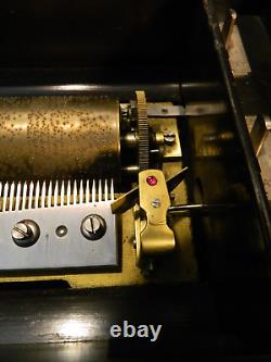Antique Baker & Troll Harpe Harmonique Piccolo 8 Tune Cylinder Music Box Excell