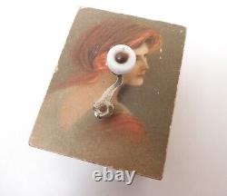 Antique Functioning Miniature Lithographed Mechanical Music Box