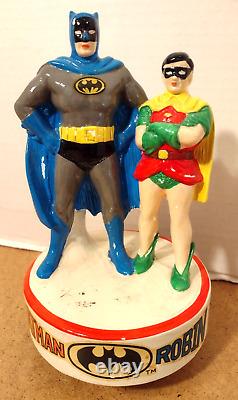 Batman & Robin Vintage 1978 Ceramic Music Box/Price Imports/Works
