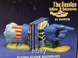 Beatles Yellow Submarine Flying Glove Bookends 1999 RARE Orig Box SHIPS FREE