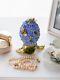 Bee & Flowers Egg Trinket Box & Music Handmade By Keren Kopal Austrian Crystals