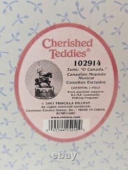 Cherished Teddies Canadian Exclusive, O Canada! , 102914, Music Box, CIB