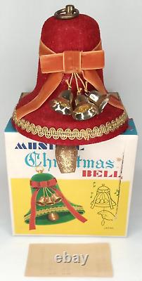 Christmas Musical Bell Jingle Bells With Original Box & Receipt 1950s Holiday