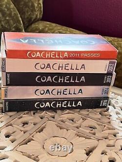 Coachella 2011 thru 2015 Merchandise Boxes and Contents Perpetual Calendar Etc