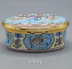 DAMAGED- Halcyon Days Enamels Trinket Music Box Always Irving Berlin Loving