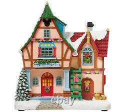 Disney Holiday Christmas Village Set, 13-Piece with 8 Classic Holiday Songs New