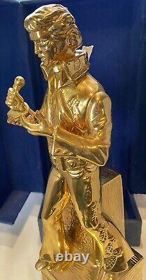 ELVIS PRESLEY GOLD 15 Whiskey Decanter Music Box. Plays Elvis's My Way