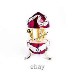 Easter Egg Musical Instruments Carousel by Keren Kopal music box with crystal