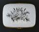 Elegant French Porcelain Black And White Musical Instrument Motif Trinket Box