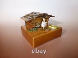 Exc Rare Model Of Vintage Reuge Dancing Ballerina Music Box (watch The Video)