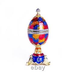 Faberge Egg Trinket Box & music Handmade by Keren Kopal Austrian Crystals