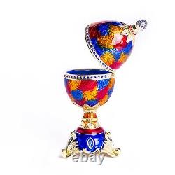 Faberge Egg Trinket Box & music Handmade by Keren Kopal Austrian Crystals