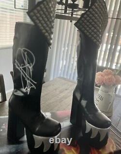 Gene Simmons Signed KISS Boots Autographed Alive Rock the Nation NEW IN BOX
