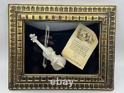 George Bickham the Elder shadow box miniature sheet music & MOP Violin With Bow