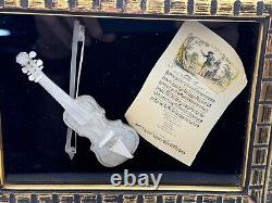 George Bickham the Elder shadow box miniature sheet music & MOP Violin With Bow