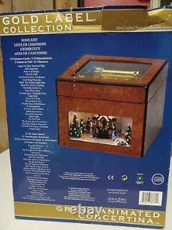 Gold Label Collection Grand Animated Concertina Music Box in Box