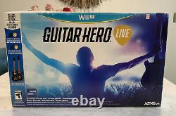 Guitar Hero Live Wii U, 2015 2 Guitar Bundle Wireless, Game Included Original Box