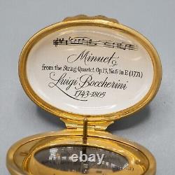 Halcyon Days Enamels Trinket Music Box Minuet String Quartet by Luigi Boccherini