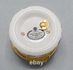 Halcyon Days Enamels Trinket Music Box We Wish You a Merry Christmas & Happy New