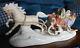 Hugh Ceramic Horse And Sleigh, Four People And Dog (used To Be Music Box)