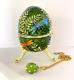 Keren Kopal Green Music Egg + Necklace Hand Made Trinket Box &austrian Crystals