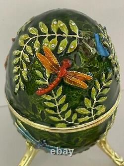 Keren kopal Green Music Egg + Necklace hand made trinket box &Austrian crystals