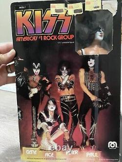 Kiss Aucoin Mego Dolls Set 1978 Original boxes 12.5 inch Simmons Stanley Ace