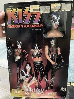 Kiss Aucoin Mego Dolls Set 1978 Original boxes 12.5 inch Simmons Stanley Ace