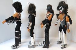 Kiss Mego Doll Action Figures Set Of 4 In Boxes 1977 Aucoin Muscular Version