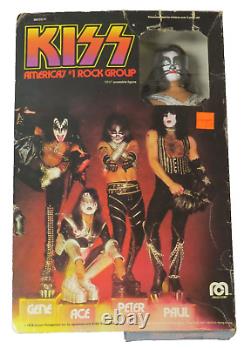 Kiss Mego Doll Action Figures Set Of 4 In Boxes 1977 Aucoin Muscular Version