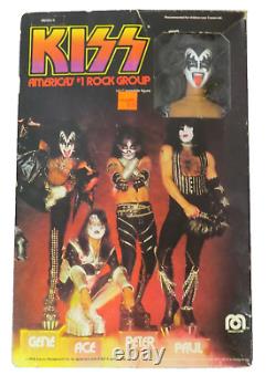 Kiss Mego Doll Action Figures Set Of 4 In Boxes 1977 Aucoin Muscular Version