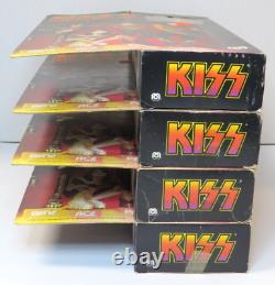 Kiss Mego Doll Action Figures Set Of 4 In Boxes 1977 Aucoin Muscular Version