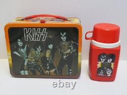 Kiss Vintage Lunch Box 1977 Aucoin Rare Red Plastics & Sippie Cup Combo