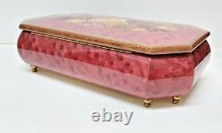 Lacquered Rose Bird's Eye 18 Note REUGE Musical Box Jewelry Box