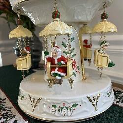 Lenox Holiday Carnival Carousel Swing Music Box Christmas Bear Santa Reindeer