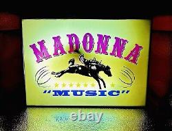 MADONNA RARE MUSIC LIGHT UP PROMO LAMP COUNTER/HANGING DISPLAY BOX withFREE GIFT
