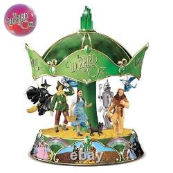 NEW Bradford Exchange Wizard of Oz Carousel Off To See The Wiz Lited Music Box