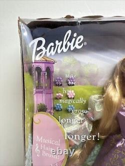 NEW IN BOX Mattel Barbie Rapunzel Musical Hair Brush, Hair Magically Grows, 2001