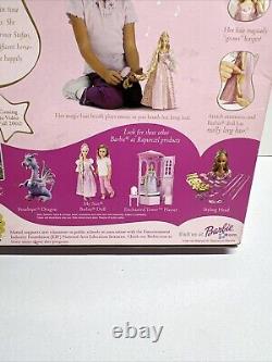 NEW IN BOX Mattel Barbie Rapunzel Musical Hair Brush, Hair Magically Grows, 2001