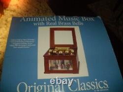 Original Classics by Mr. Christmas Animated Music Box with Real Brass Bells