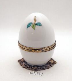 Plays Music New Christmas Tree Egg French Limoges Trinket Box Candy Toy Key