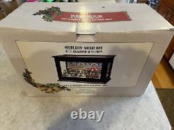 RARE Cracker Barrel Mr Christmas Heirloom Music Box Animated Illuminated Musical